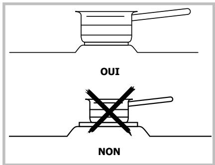 DE DIETRICH TN 2240 E1 NOIR - Quels sont les recipients les plus adaptés sur la plaque électrique? - 1