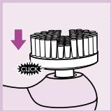 PHILIPS HP5257 - Faites des mouvements circulaires doux avec la Brosse sur le visage. - 2