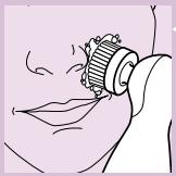 PHILIPS HP5257 - Nettoyage du nez et du menton à l'aide de la Brosse pour la zone T (type HP5258 uniquement) - 2