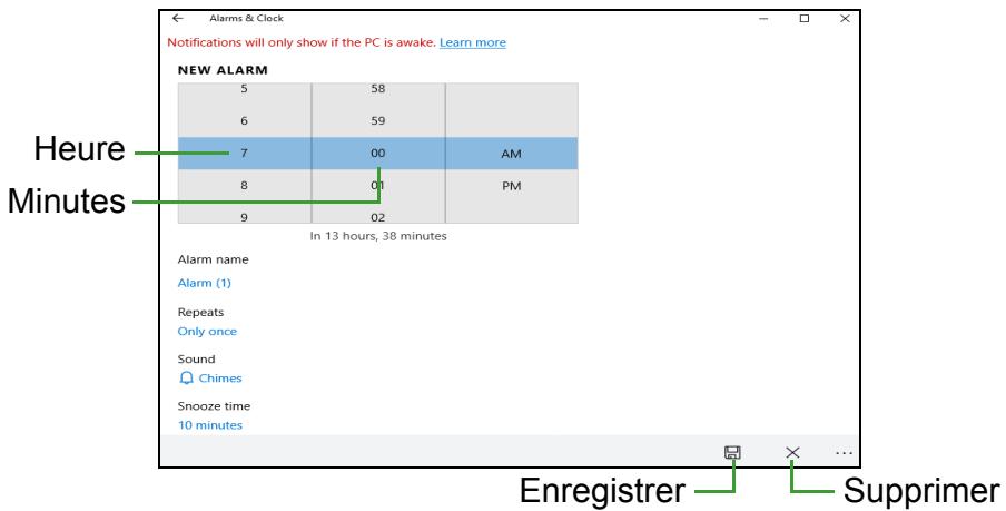 NITRO AN515-42-R6Y5 - Comment puis-je configurer l'alarme ? - 1