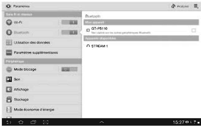 CABASSE STREAM 1 NOIR - CONNEXION BLUETOOTH AVEC UNE TABLETTE ANDROID NON NFC - 1