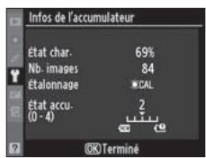 NIKON D3X - Infos de l'accumulateur - 1