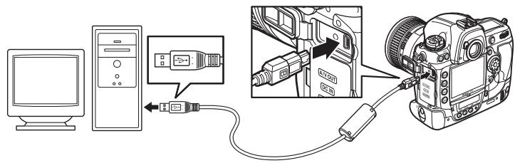 NIKON D3X - Branchez le cable USB. - 2