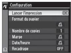 NIKON D3X - Affichez les options d'impression. - 2