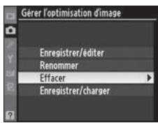 NIKON D3X - Suppression des optimisations d'image personnalisées de l'appareil photo - 2