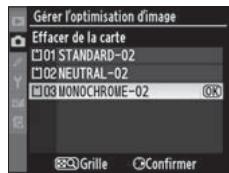 NIKON D3X - Sélectionnez une optimisation d'image. - 1