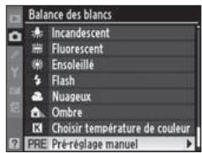 NIKON D3X - Sélectionnez PRE ([Pré-réglage manuel]). - 2