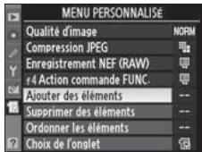 NIKON D3X - Sélectionnez [Ajouter des éléments]. - 2