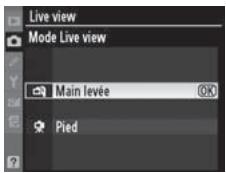 NIKON D3X - Réglez les options de [Live view] dans le menu Prise de vue. - 1