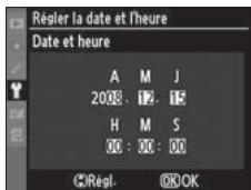 NIKON D3X - Reglez la date et l'heure. - 2