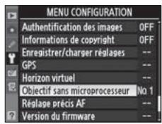 NIKON D3X - Sélectionnez [Objectif sans microproesseur]. - 2