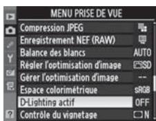 NIKON D3X - Sélectionnez [D-Lighting actif]. - 2