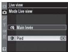 NIKON D3X - Réglez les options de [Live view] dans le menu Prise de vue. - 1