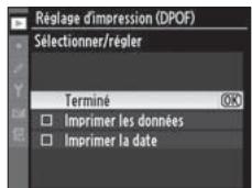 NIKON D3X - Sélectionnez les options d'impression. - 1