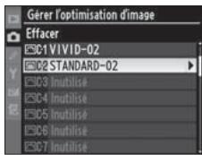 NIKON D3X - Suppression des optimisations d'image personnalisées de l'appareil photo - 4