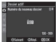 NIKON D3X - Sélectionnez [Numéro du nouveau dossier]. - 2