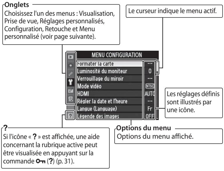 NIKON D3X - Menu de l'appareil photo - 2