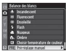 NIKON D3X - Sélectionnez PRE ([Pré-réglage manuel]). - 2