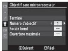 NIKON D3X - Sélectionnez un numéro d'objectif. - 2