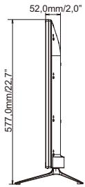 IIYAMA X4071UHSU-B1 - DIMENSIONS - 2