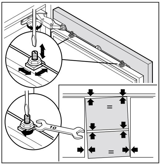 ELECTROLUX ERZ45800INOX - Alignment des portes (se nécessaire) - 3