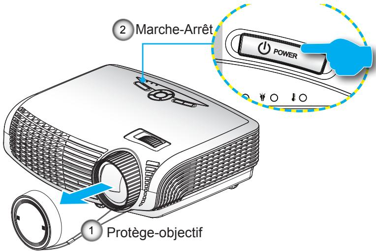 OPTOMAR GT 750 - Mise sous tension du projecteur - 2