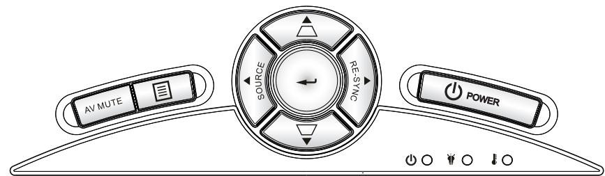 OPTOMAR GT 750 - Panneau de commandes et télécommande   Panneau de commandes - 1