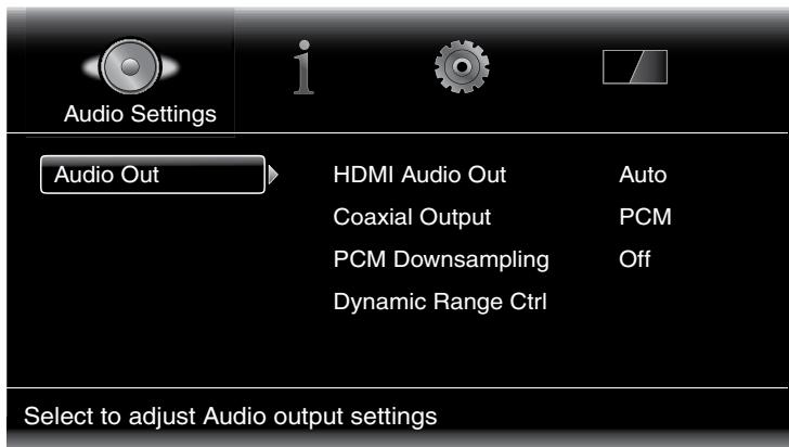 HARMAN KARDON BDT30 MKII - Paramètres audio - 1