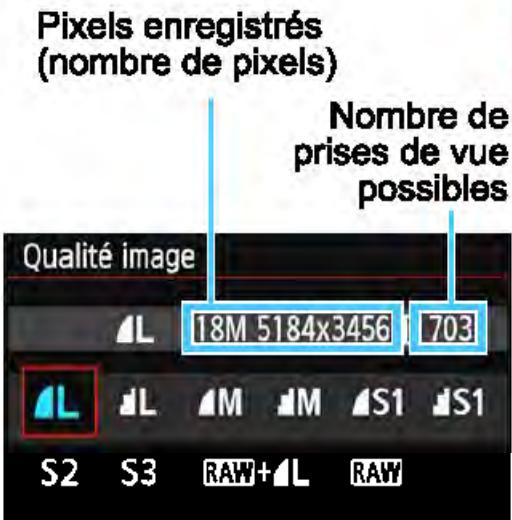 CANON EOS 4000D+18-55iiic - Sélectionnez la qualité d'enregistrement des images. - 1