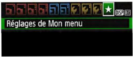 CANON EOS 4000D+18-55iiic - MENU Enregistrement de Mon menu - 1
