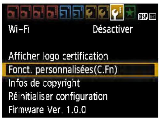 CANON EOS 4000D+18-55iiic - Réglage des fonctions personalisées - 1