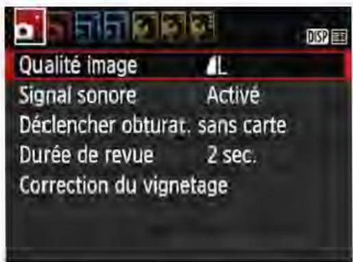 CANON EOS 4000D+18-55iiic - Fonctions du menu - 1