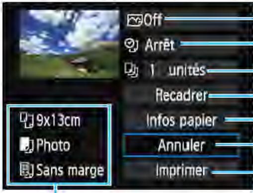 CANON EOS 4000D+18-55iiic - Écran des paramètres d'Impression - 1