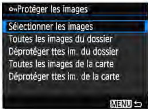CANON EOS 4000D+18-55iiic - MENU Protection d'une seule image - 2