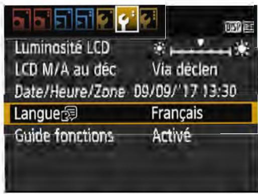 CANON EOS 4000D+18-55iiic - Affichez l'écran du menu. - 1