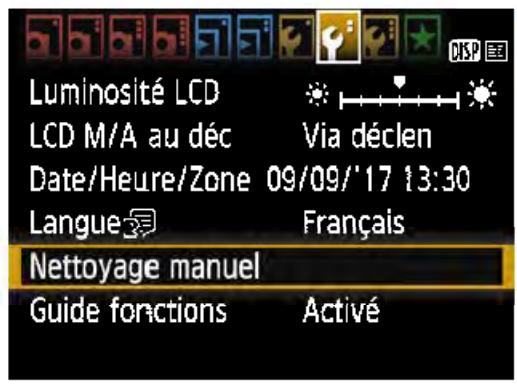 CANON EOS 4000D+18-55iiic - MENU Nettoyage manuel du capteur\* - 1