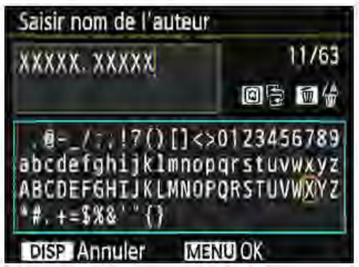 CANON EOS 4000D+18-55iiic - Procedure de saisie de texte - 1