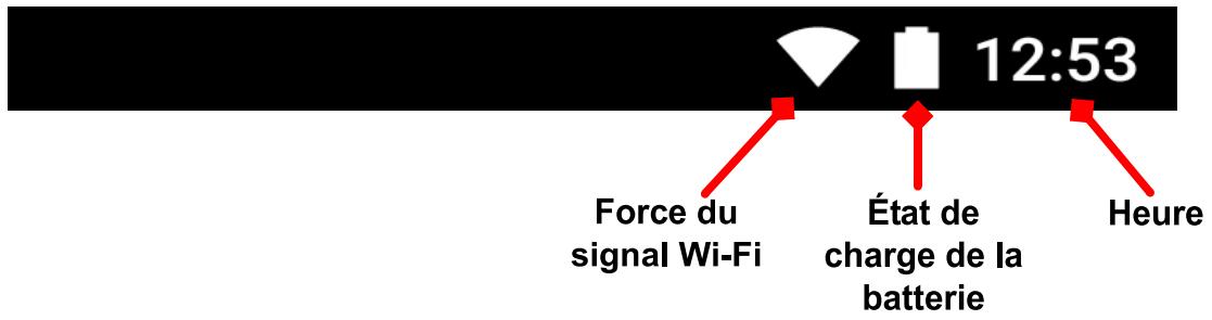 ACER B1-780-K8EF - Zone de statut et de notification - 1