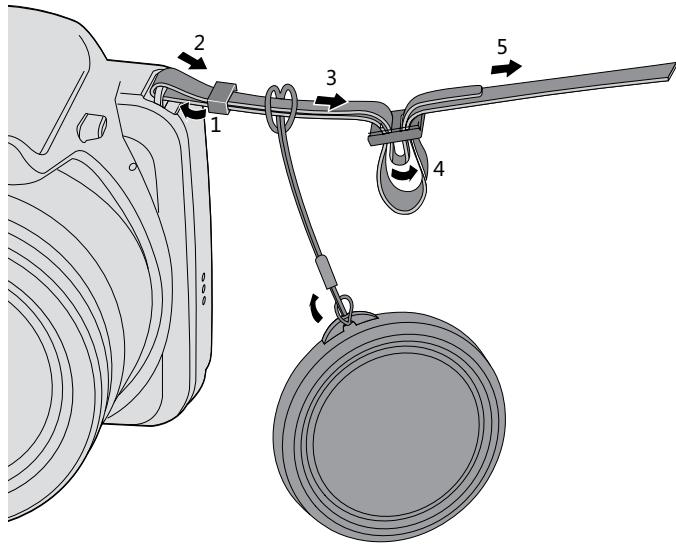 KODAK AZ422-BR - Installes la le capuchon de l'objet et la sangle - 1