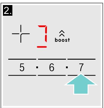 8OSCH HCA857320F - Selectionner un foyer et une position de chauffe - 2