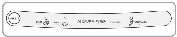 LG-GOLDSTAR GRP-2374KGDA - Changement de la température dans la Zone Miracle (sur certains modèles uniquement) - 2