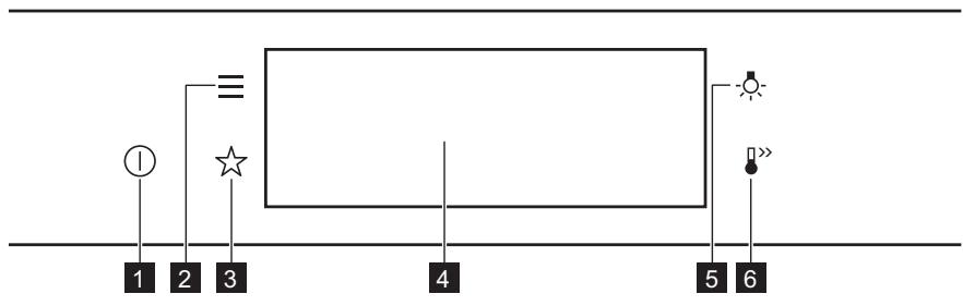 AEG FOURBSE78228BM - Vue d'ensemble du bandeau de commande - 1