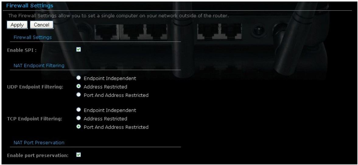 SITECOM RWIFI GAMING WL308 - Firewall Settings - 1