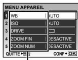 FUJIFILM SP-590UZ - Utiliser le menu - 9
