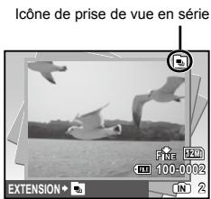 FUJIFILM SP-590UZ - Sélectionnez une photo avec icône de prise en série pendant l'affichage. - 1