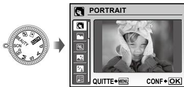 FUJIFILM SP-590UZ - Réglez la molette mode sur SCN. - 1