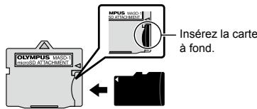 FUJIFILM SP-590UZ - Insérez la carte microSD dans l'Adaptateur microSD. - 1