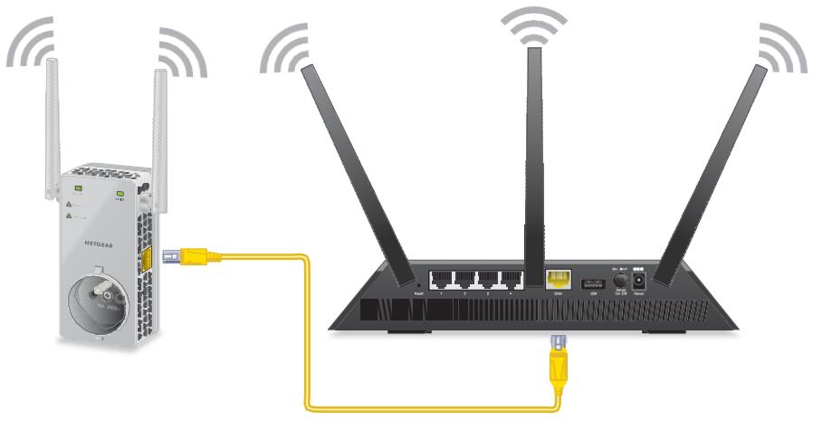 NETGEAR MULTIMEDIAEX6150-100FRS - Utilisation du répéteur en mode point d'accès - 1