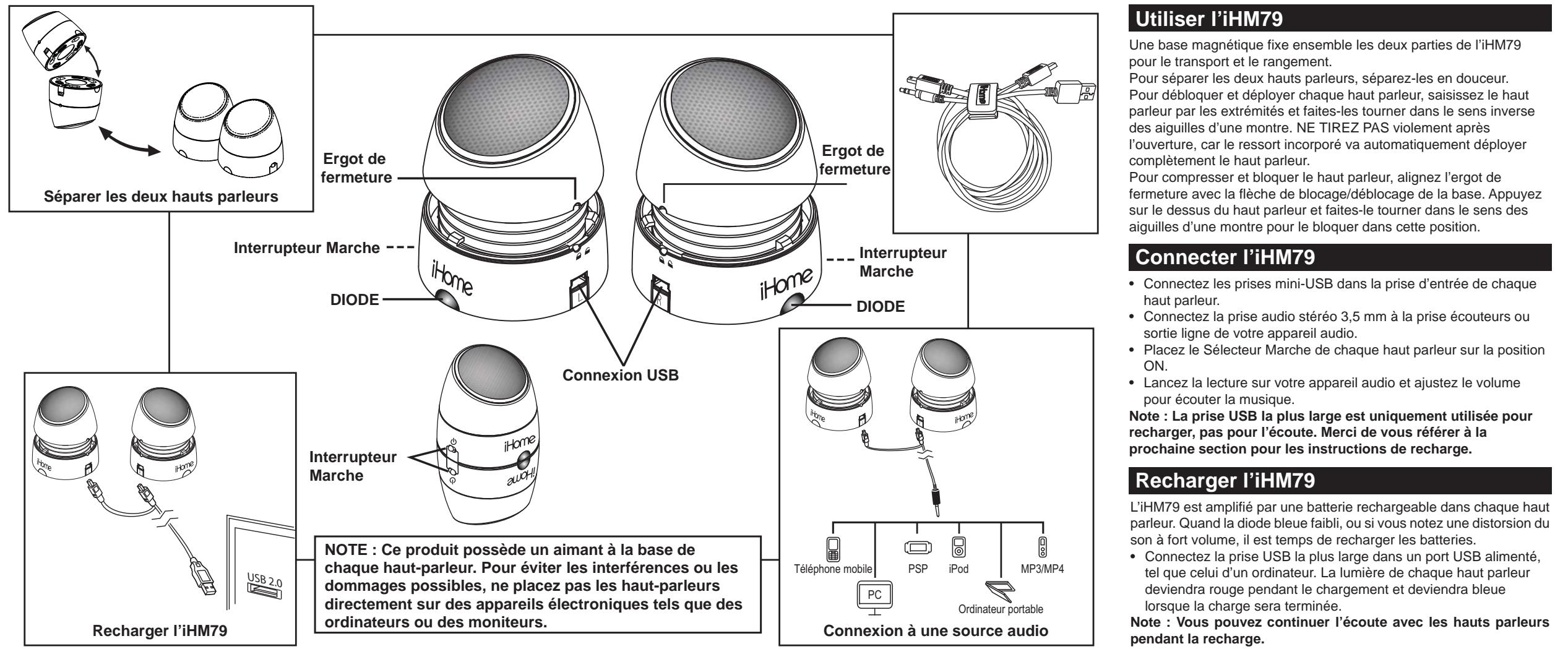 IHOMEREFERENCE MINHP IH19BE - Pour les modèles utiliser des piles au Lithium : - 1