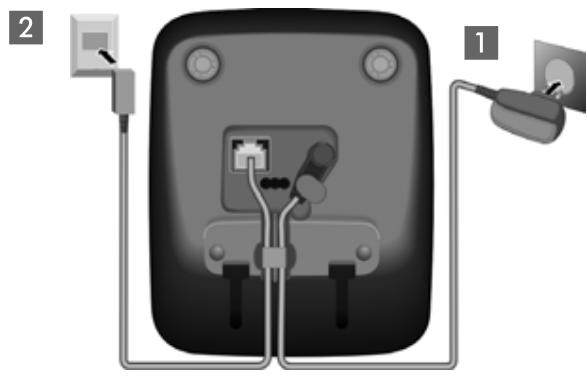 GIGASET AS320A - Raccordement de la base - 1